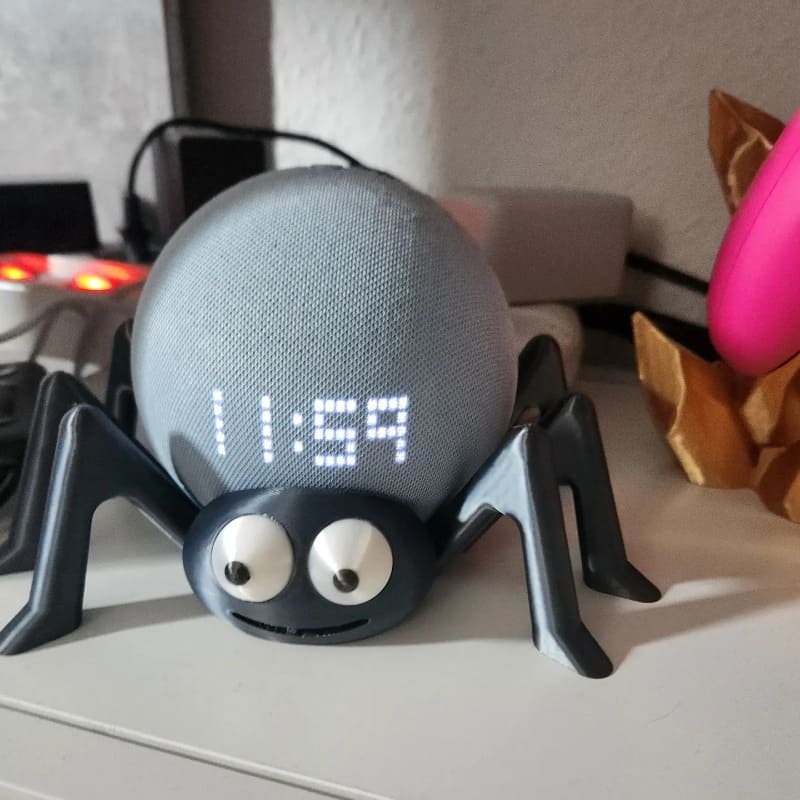 Spider-themed smart speaker stand for Alexa Echo Dot 4th/5th Gen and HomePod Mini, digital accessory, desktop display holder Tudoushop