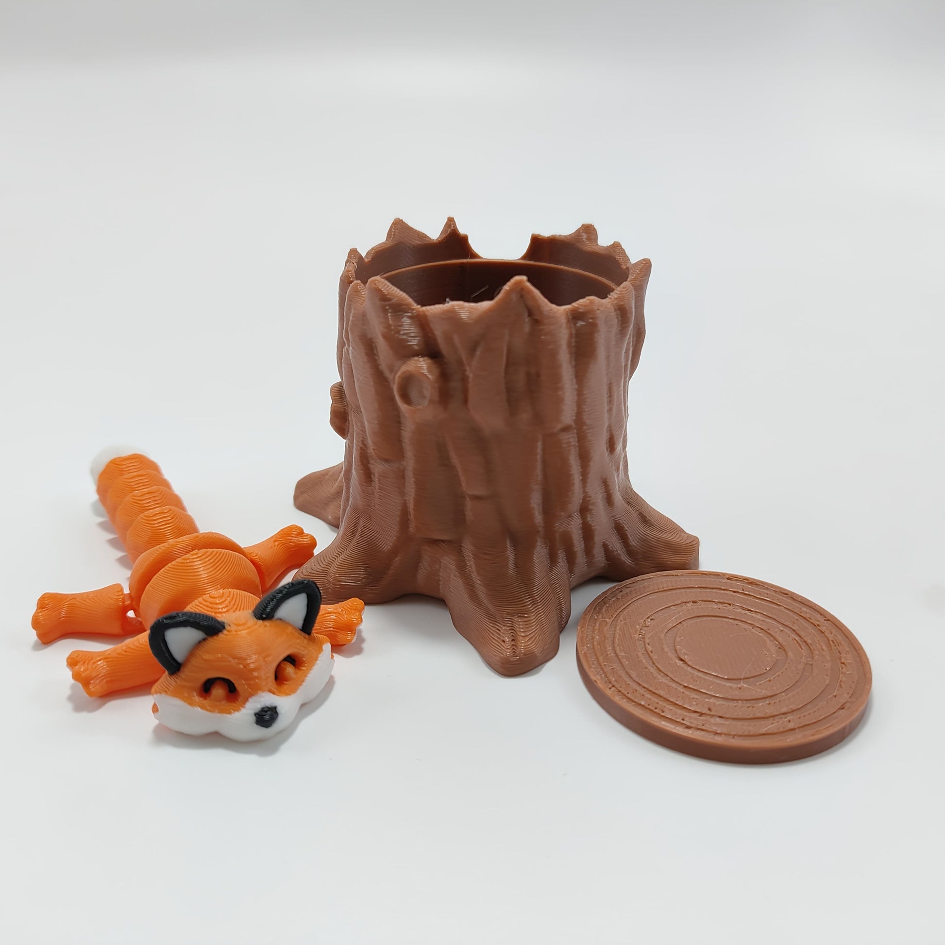 3D Printed Raccoon Trash Can Decor - ABS Polished Cylindrical Spinning Lid Trash Bin with Striped Design, Dual-Purpose Home Office Decor & Holiday Party Gift, Raccoon Decor, Playful Waste Bin, Playful Design, Durable Construction, Detailed Texture Tudoushop