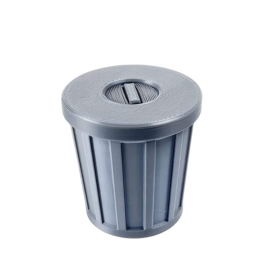 3D Printed Raccoon Trash Can Decor - ABS Polished Cylindrical Spinning Lid Trash Bin with Striped Design, Dual-Purpose Home Office Decor & Holiday Party Gift, Raccoon Decor, Playful Waste Bin, Playful Design, Durable Construction, Detailed Texture Tudoushop